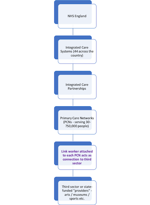 diagram of structures social prescribing sits in