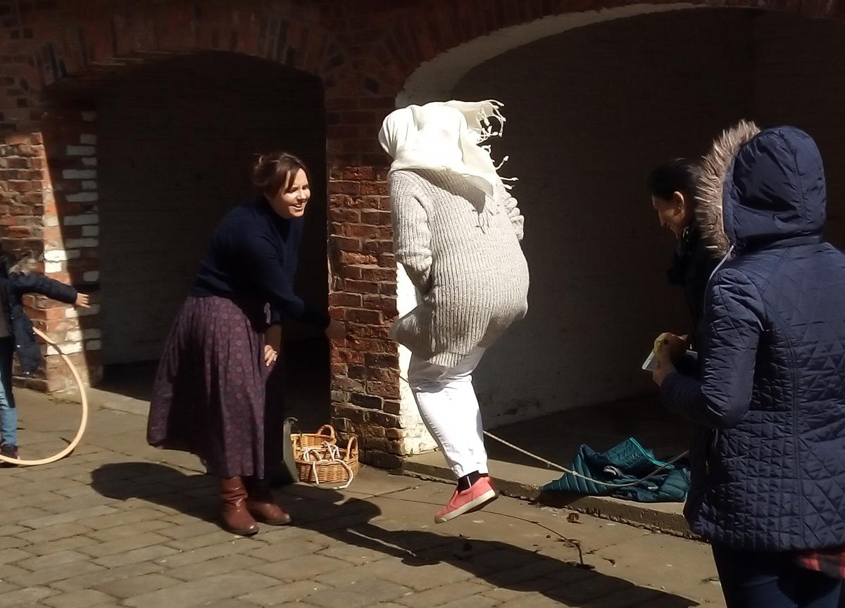 Feels like Home ESOL Group, Barnsley Museums- skipping at Cannon Hall