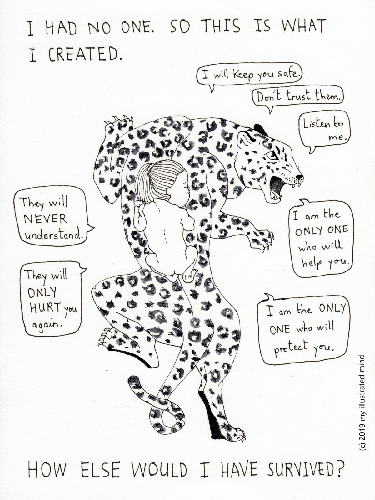 “Snow Leopard” from my illustrated mind, by Kathryn Watson