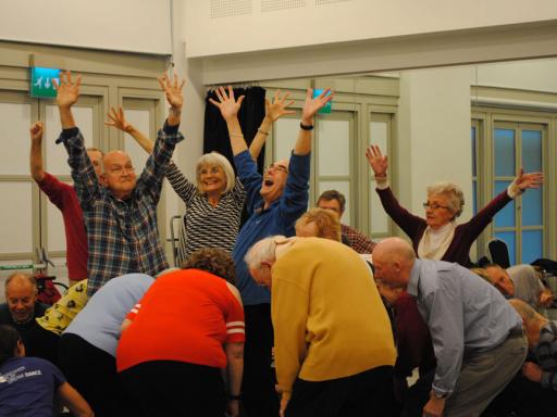 A picture of a Parkinson's dance class, led by Pavillion Dance South West