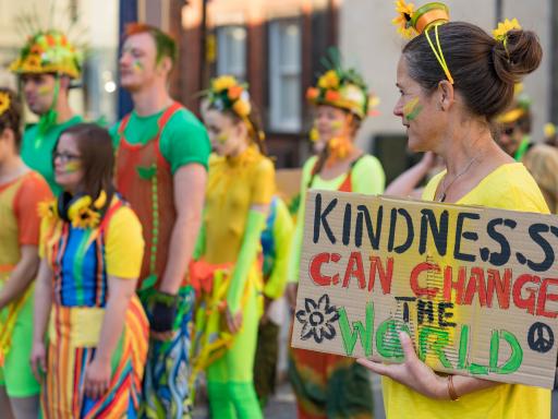 Hububub Theatre Company kindness banner  - E Midlands 